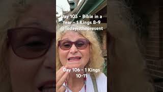 Day 105  Bible in a Year  1 Kings 89 ​⁠​Todayisthepresent [upl. by Anawot]