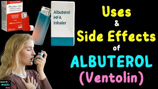 Albuterol  Salbutamol  Ventolin – Side Effects Uses Mechanism of Action Dosage Warnings [upl. by Nitniuq]