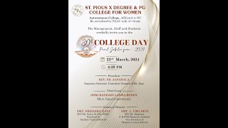 30th Annual Day Celebrations  St Pious College  23 March 2024 [upl. by Turrell]