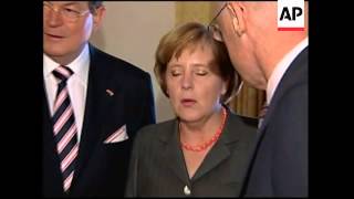 German chancellor meets business leaders in NY [upl. by Benildas]