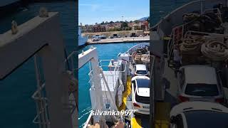 KERKYRA LINES KERKYRA SEAWAYS FERRY TO CORFU ISLAND Loaded Ferry Arrival to Corfu Town TikTok Videos [upl. by Aihsekat]