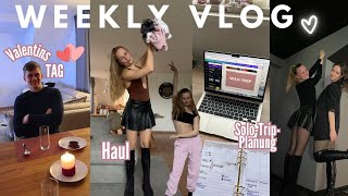 WEEKLY VLOG 🎀 SoloTrip buchen Valentinstag Shopping Haul gesund werden Kino  Aliana [upl. by Stasny]