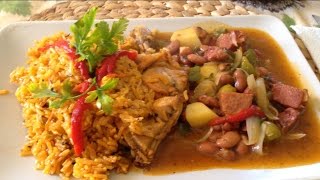 Arroz Junto Con Pollo amp Habichuelas Rosadas Al Estilo Boricua [upl. by Nims]