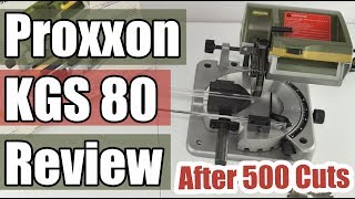 Proxxon 37160 KGS 80 MICRO Mini Miter Chop Saw  Review  Super Small Cuts [upl. by Alekat]