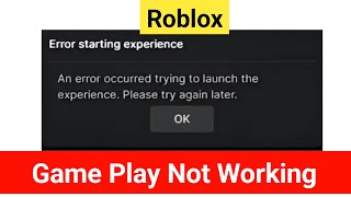 Roblox Error starting experience  An error occurred trying to launch the experience Roblox Down [upl. by Aluor]