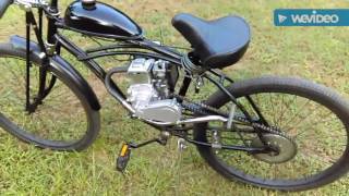 Straight Pipe 4 Stroke Motor Bicycle [upl. by Baumbaugh]