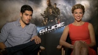 DJ Cotrona amp Adrianne Palicki  GI Joe Retaliation Interview HD [upl. by Rotce712]