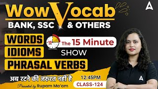 WOW VOCAB  English Vocabulary for Competitive Exams  Class 124 Rupam Chikara [upl. by Bernie]