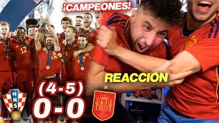 REACCIONES DE UN HINCHA al Croacia vs España 00 45 CAMPEONES de la NATIONS LEAGUE [upl. by Daron]