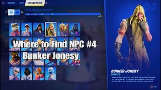 Bunker Jonesy Location  Fortnite Chapter 3 Season 2 CharacterNPC Collection 07 [upl. by Annahtur]