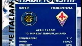 Stagione 20002001  Inter vs Fiorentina 42 Highlights [upl. by Yeslrahc]