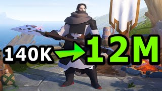 ALBION ONLINE 140K BUILDS TO 12M  SOLO  GREATAXE  MIST [upl. by Alauqahs844]