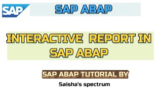 SAP ABAP Interactive report  events in interactive report learnsapyts hort sap abap shorts [upl. by Tigirb]