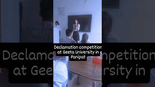 My speech panipat declamation competition speech geetauniversity socialissues [upl. by Timmy]