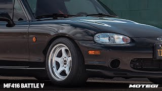 Motegi MF416 BATTLE V  15x9 23  White x Polished Lip  Miata 1min [upl. by Iren]