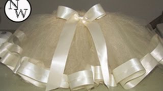 DIY Tulle Skirt with Satin Trim [upl. by Spoor]