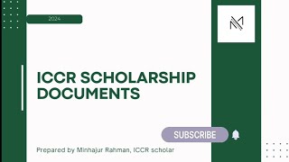 ICCR scholarship 202425 Document requirement [upl. by Eilata]