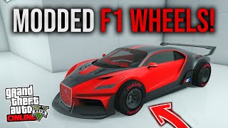 How to get MODDED F1 WHEELS on CARS in GTA 5 Online completely SOLO [upl. by Ayotel]