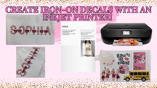 Ironon Decals with an Inkjet printer [upl. by Doomham]