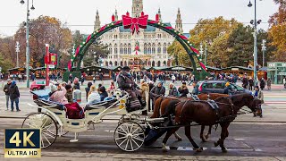 Vienna Christmas Market 2022 🇦🇹 4K Rathausplatz MariaTheresienPlatz Walking Tour [upl. by Yecnuahc89]