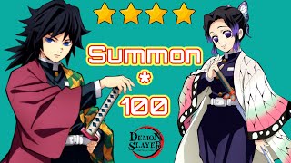 Invasion Of Demons Summon 100 Get Heroes  Kimetsu no Yaiba [upl. by Goldman39]