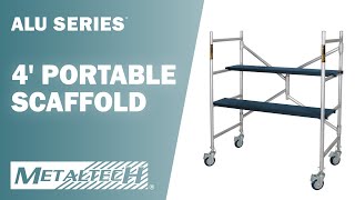 METALTECH ALU SERIES 4 High Portable Scaffold Work Platform [upl. by Dympha]