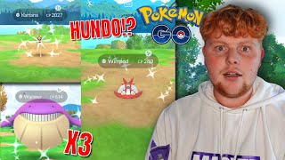 SHINY amp HUNDO Wimpod catch SHINY Kartana Sizeable Event Pokémon Go [upl. by Lleinad]