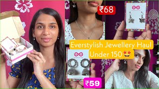 I Tried Cute Jewellery From Everstylishcom 😍 Cute Earrings  Necklace  Bracelet ❤️ [upl. by Ul]