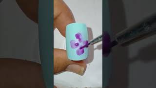 easy water colour nail art 💅💜nailart nailart2024 nails youtubeshorts shorts [upl. by Noedig256]