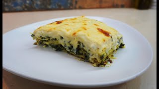 Λαζάνια φούρνου με σπανάκι και μπεσαμέλ  Lasagne with spinach  Greek Cooking by Katerina [upl. by Killarney]