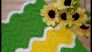 Crochet Glamas Sharp Chevron Afghan [upl. by Naek914]