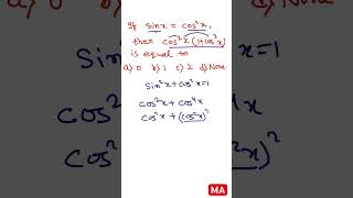 Trigonometry class 10 mcq trick  trigonometric identities MCQ tricks [upl. by Annirok]