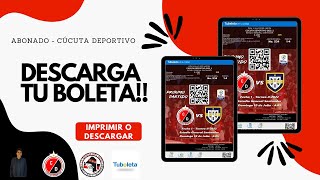 ⚽Como DESCARGAR TU BOLETA de ABONADO 📱 Cúcuta Deportivo🔴⚫ [upl. by Dorian]