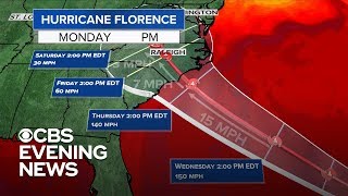 Latest forecast for Hurricane Florence [upl. by Neelyaj]