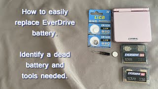 How to change EverDrive BATTERY GBAGBGBC  Mini X3 X5 X7 Phat original model [upl. by Nanaj]