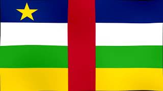 Banderas Ondeando e Himno de República Centroafricana  Flags and Anthem of Central African Republic [upl. by Micky]