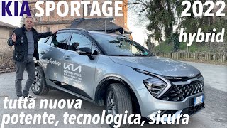 Nuova Kia Sportage 2022 prestazioni tecnologia personalità Qui il full hybrid benzina da 230 cv [upl. by Aleka650]