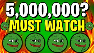 PEPE COIN NEWS TODAY IF YOU HOLD 5000000 PEPE COIN YOU MUST SEE THIS  PEPE PRICE PREDICTION [upl. by Linneman]