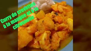 Curry de crevettes à la mangue et citronnelle à liCookin [upl. by Aynatan]