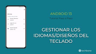 Gestionar los IdiomasDiseños del Teclado Android 13 [upl. by Neelyaj]