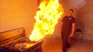 How to Safely Put Out a Kitchen Fire [upl. by Enos]