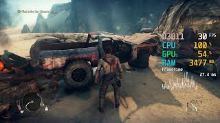 GeForce GT 1030  AMD A67400K  Mad Max FPS Test [upl. by Beora222]