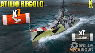 Attilio Regolo 7 Kills amp 134k Damage  World of Warships Gameplay 4k [upl. by Ahsiled]