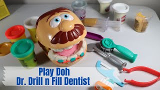 PLAY DOH Doctor Drill N Fill Dentist Playset Learning Dental Health Educational Video for Kids [upl. by Anilejna554]