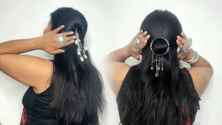 Trendy amp Easy Hairstyles For Girls  Simple hairstyleshair accessorieshair hacksmedium hairstyles [upl. by Neelat285]