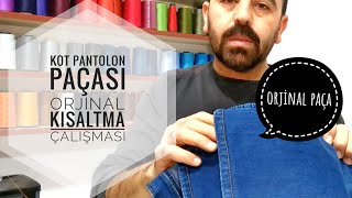 ORJİNAL KOT PANTOLON PAÇA KISALTMASI [upl. by Lienet]