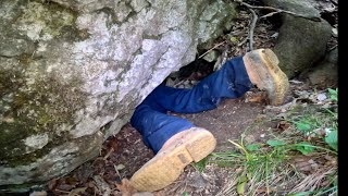 Super Tight Cave Crawl Filled With Spiders [upl. by Boardman]