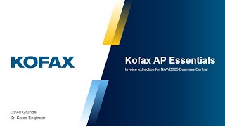 Tungsten Automation Kofax ReadSoft AP Essentials for Dynamics NAV and D365 Business Central [upl. by Eey]