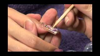 Rhinestone Application Nail Art DIY [upl. by Cam781]