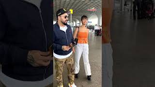 MikaSinghs Cool and Casual Airport Look  Bollywood Update desimartini bollywood [upl. by Kanya]